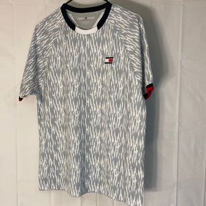 Tommy Hilfiger Sport gray and white and red shirt